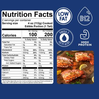 Buy 6 Maine 5-6 oz Lobster Tails, Get 6 FREE