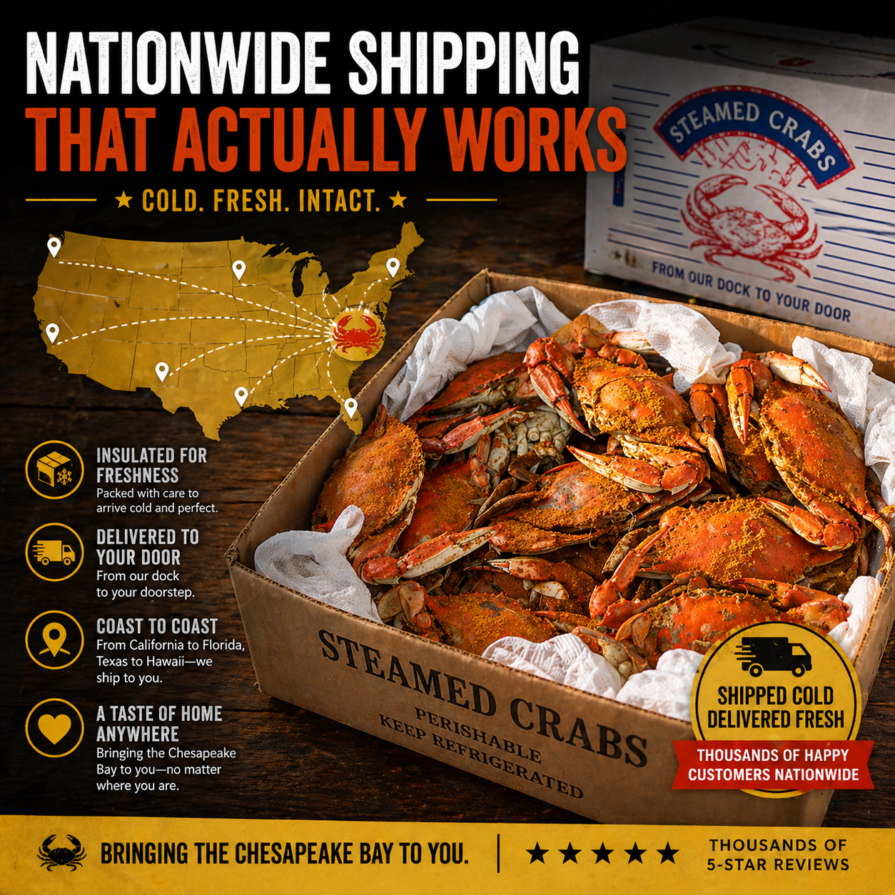 Heavy Male Blue Crabs